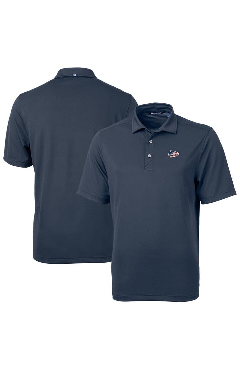 Cutter & Buck Men's Cutter & Buck Navy Kansas City Chiefs Big & Tall Virtue Eco Pique Recycled Polo, Main, color, 