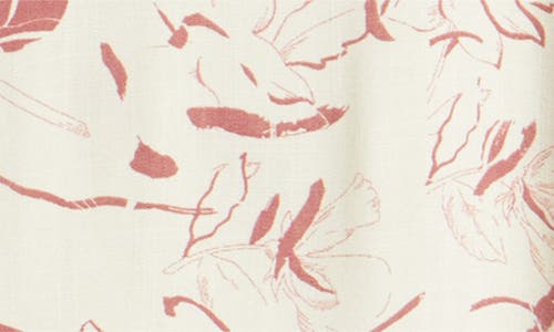 Open Edit Floral Short Sleeve Button-up Shirt In Black