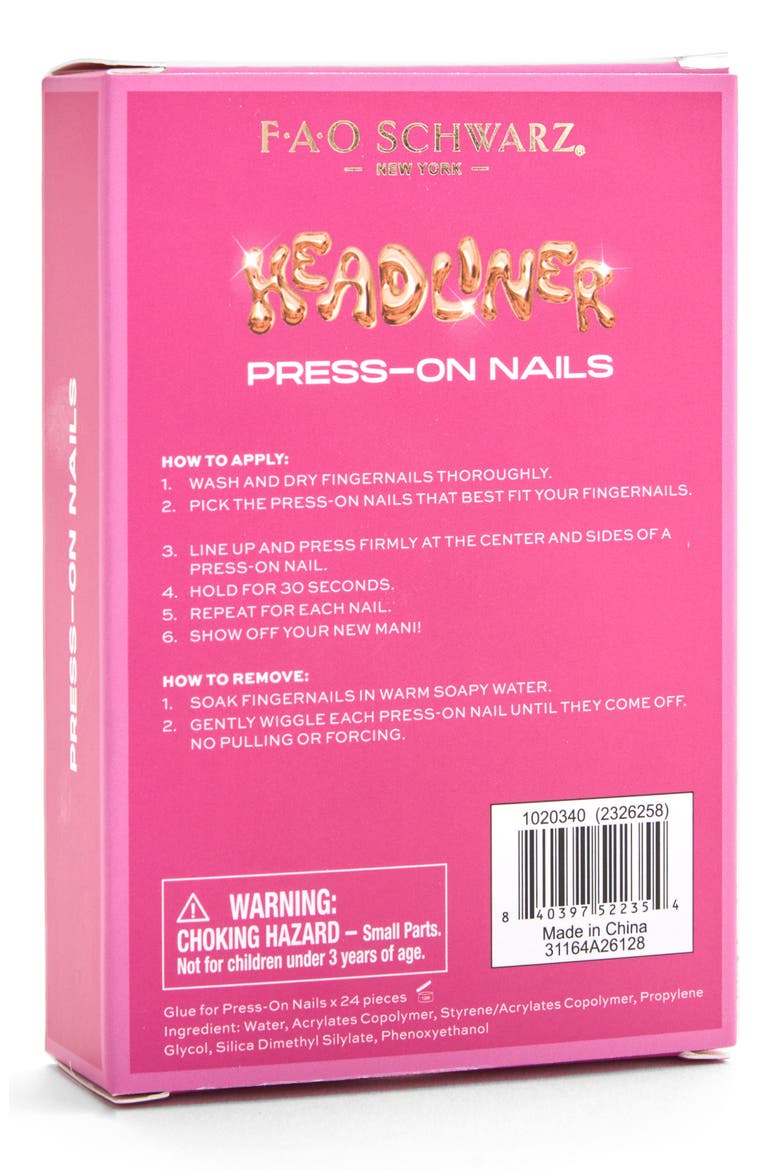 Kids' Gold Chrome Press-On Nails, Alternate, color, OPEN MISCELLANEOUS