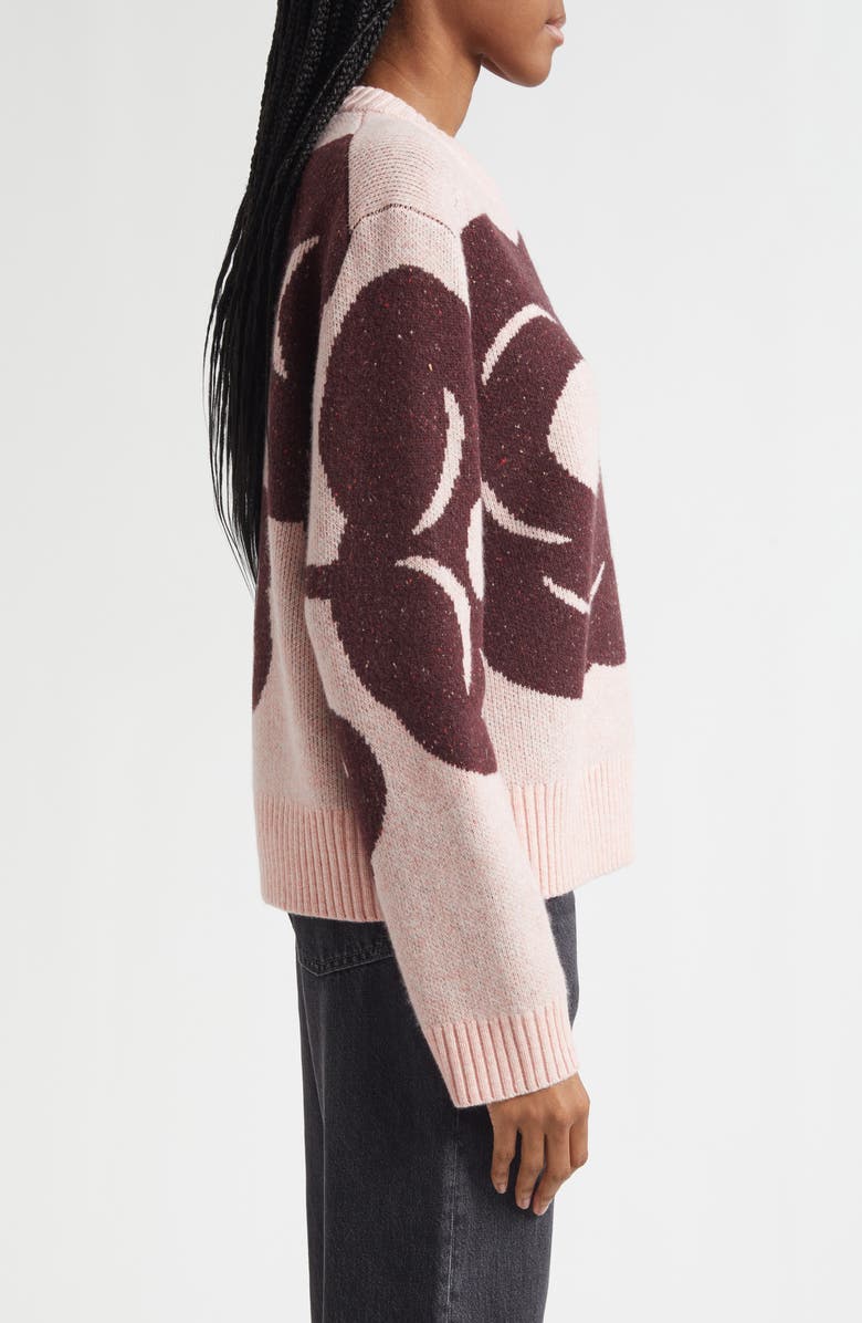 Marimekko Virtaus Tumma Floral Jacquard, Alternate, color, Light Pink, Wine Red