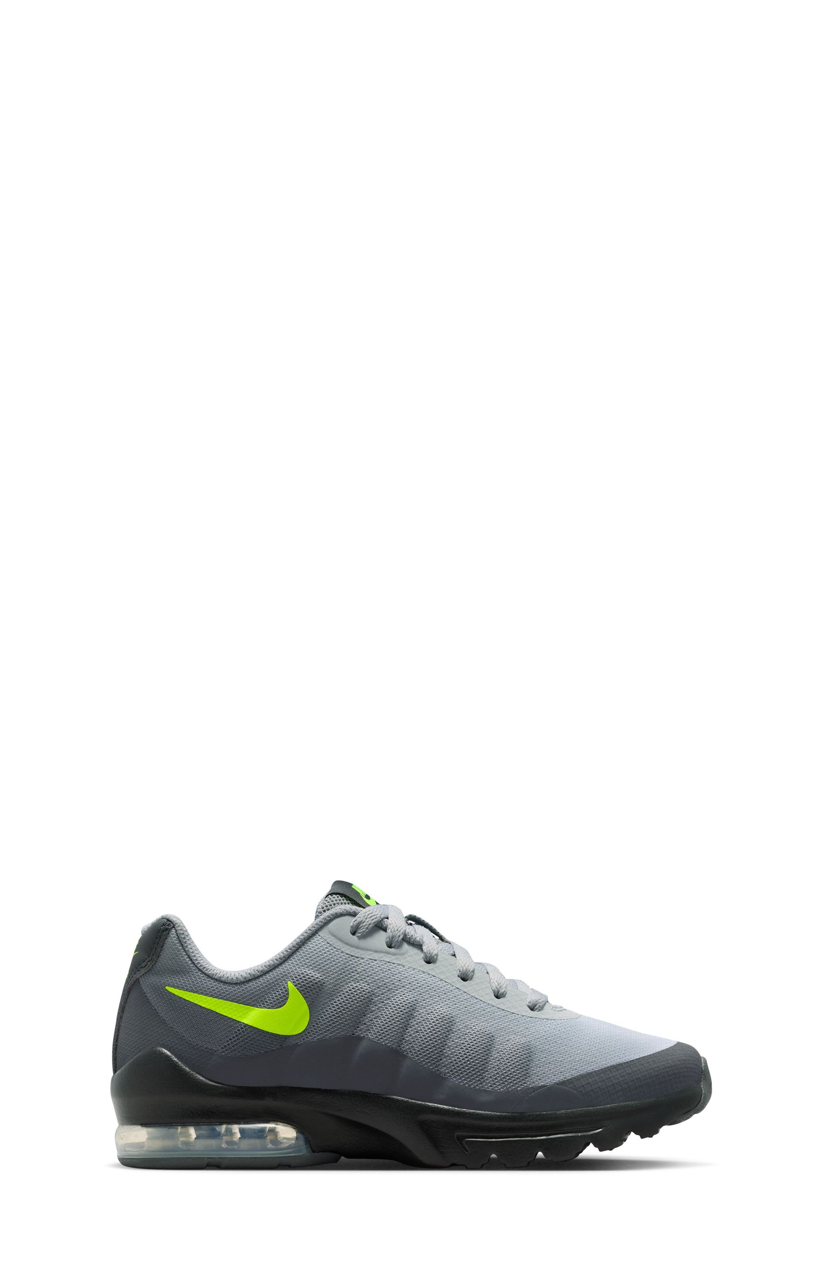 Kids' Air Max Invigor Sneaker, Alternate, color, DARK GREY/ WOLF GREY/ VOLT
