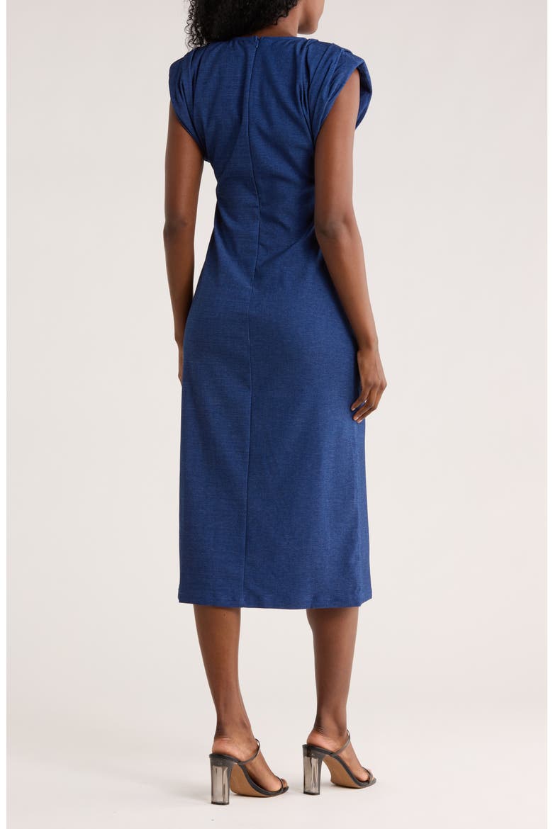 Kyla Cap Sleeve Jersey Dress, Alternate, color, BLUE