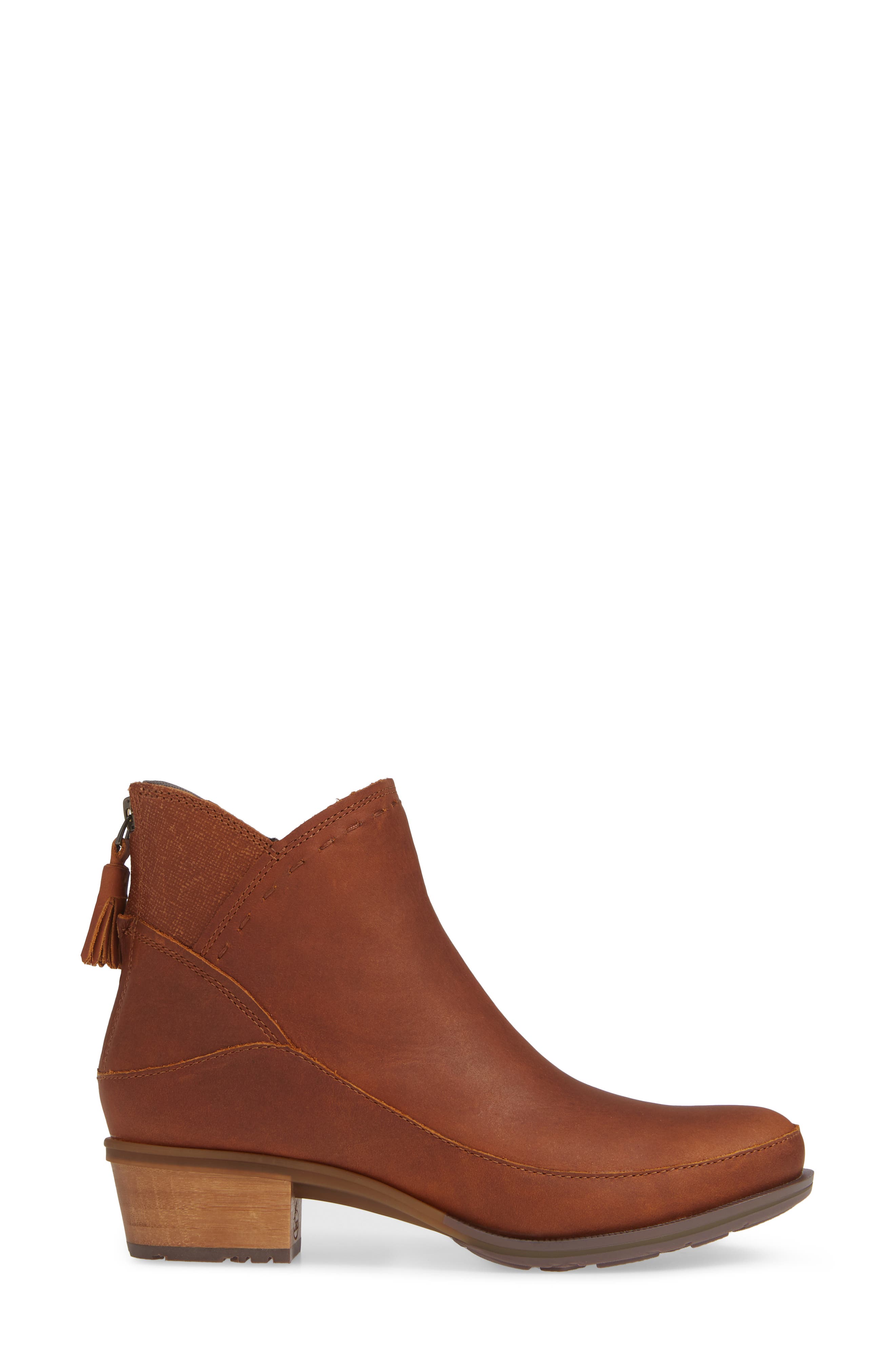 Cataluna Waterproof Bootie, Alternate, color, SPICE LEATHER