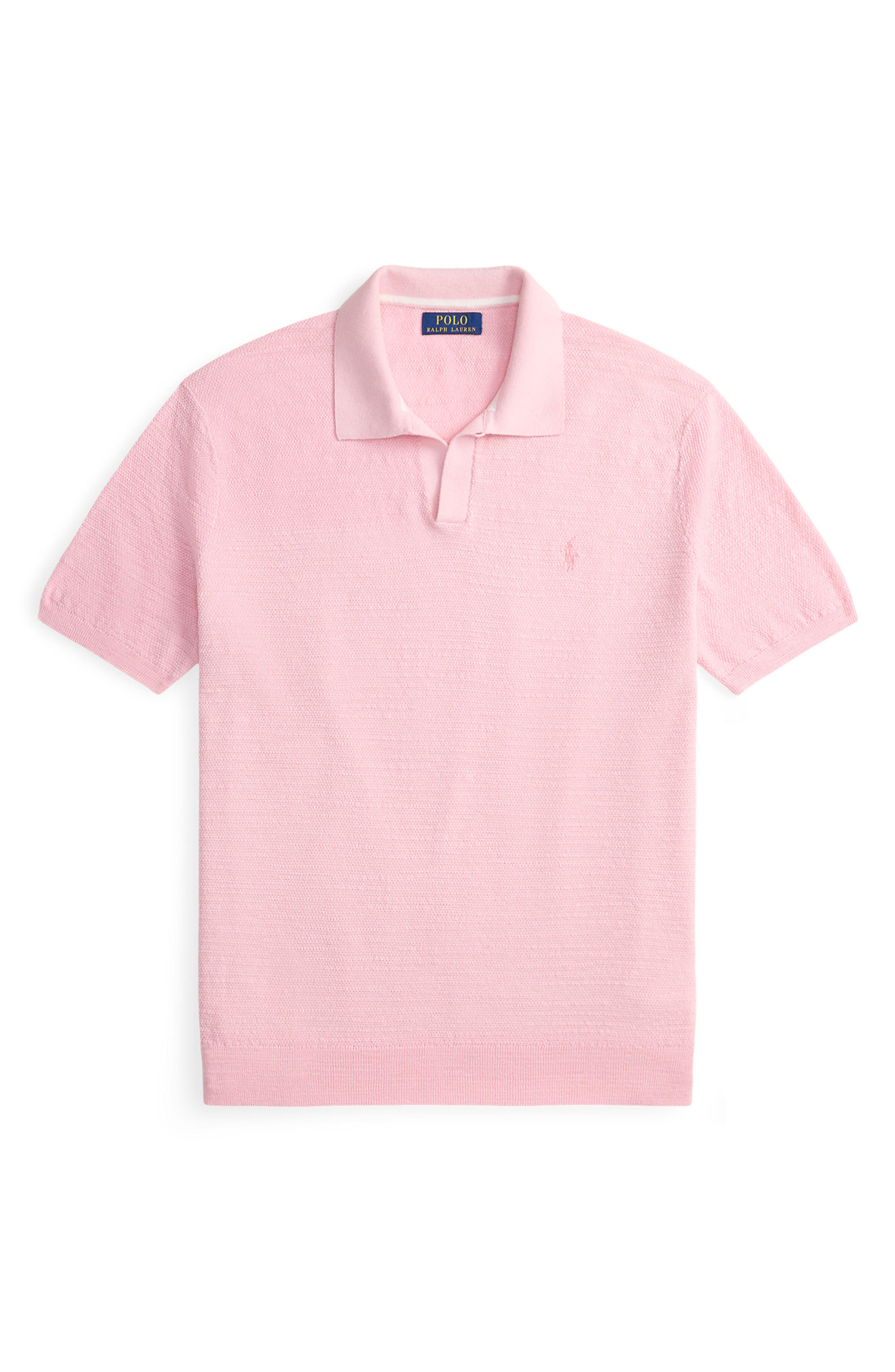 Textured Seed Stitch Cotton & Linen Polo (Men) | Nordstrom