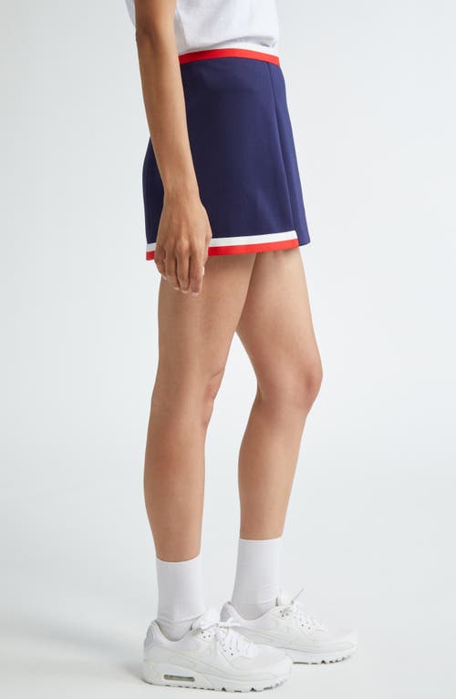 Sporty And Rich Pleated Tennis Mini Skirt In Navy