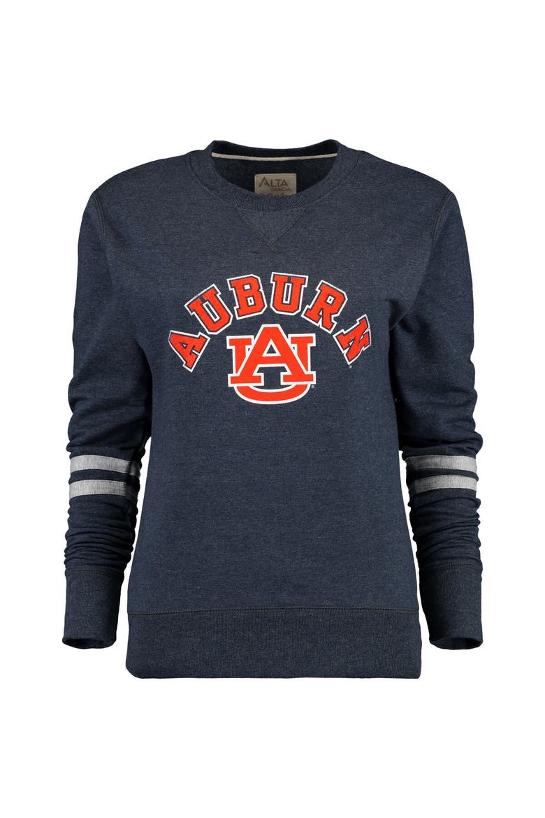 Women's Alta Gracia (Fair Trade) Navy Auburn Tigers Relaxed Fit Rosaura Pullover Fleece Sweatshirt, Main, color, Navy