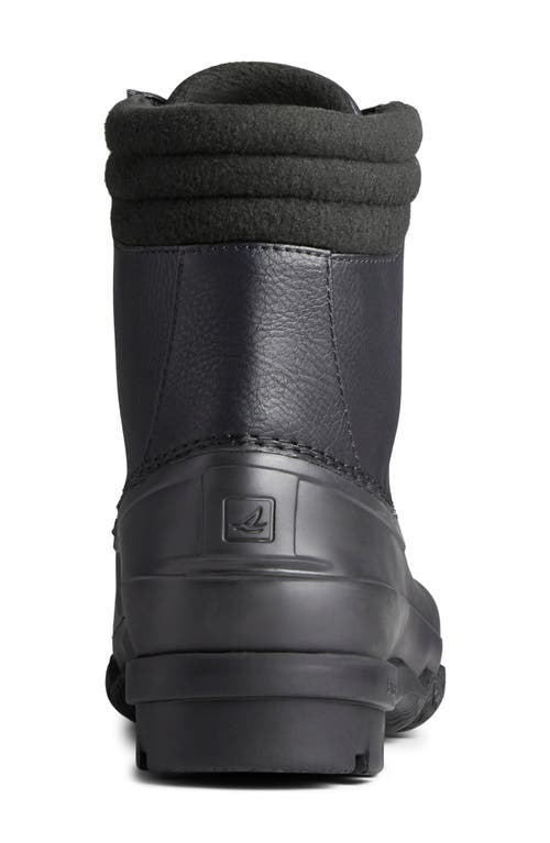 Sperry Avenue Duck Mens Faux Leather Outdoor Ankle Boots In Black