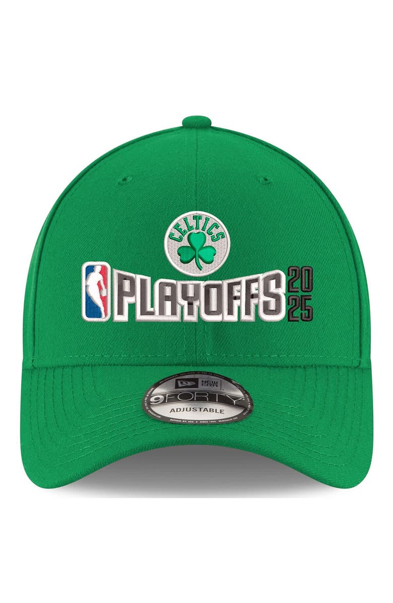 New Era Men's New Era  Kelly Green Boston Celtics 2025 NBA Playoffs 9FORTY Adjustable Hat, Alternate, color, 