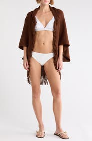 Steve Madden Fringe Swim Cover-Up Topper