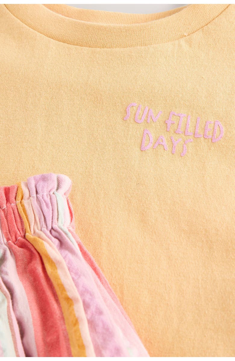 NEXT Kids' Sunshine Cotton Graphic T-Shirt & Stripe Shorts Set, Alternate, color, 