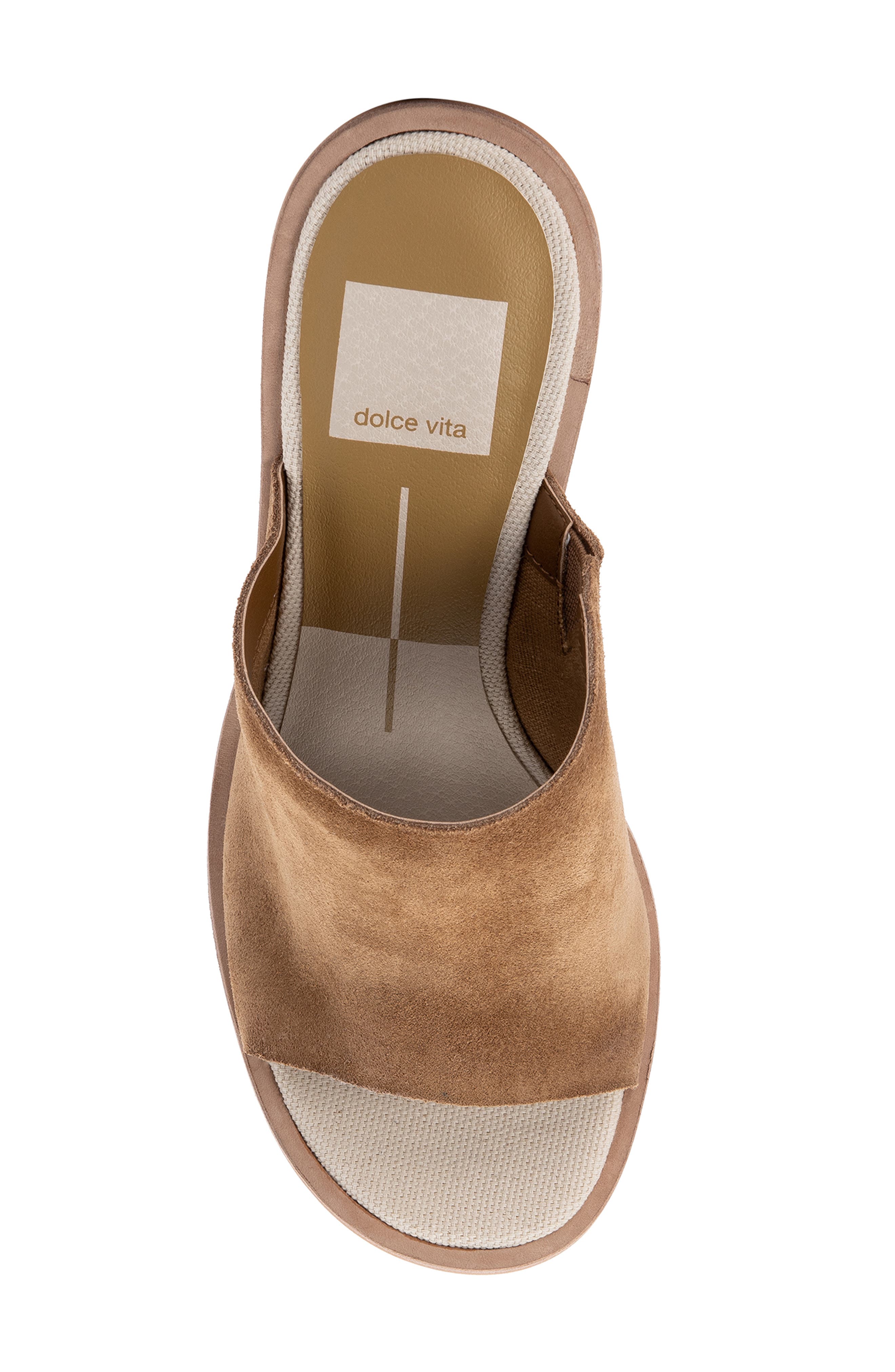 Bonny Platform Wedge Slide Sandal, Alternate, color, DARK SADDLE SUEDE
