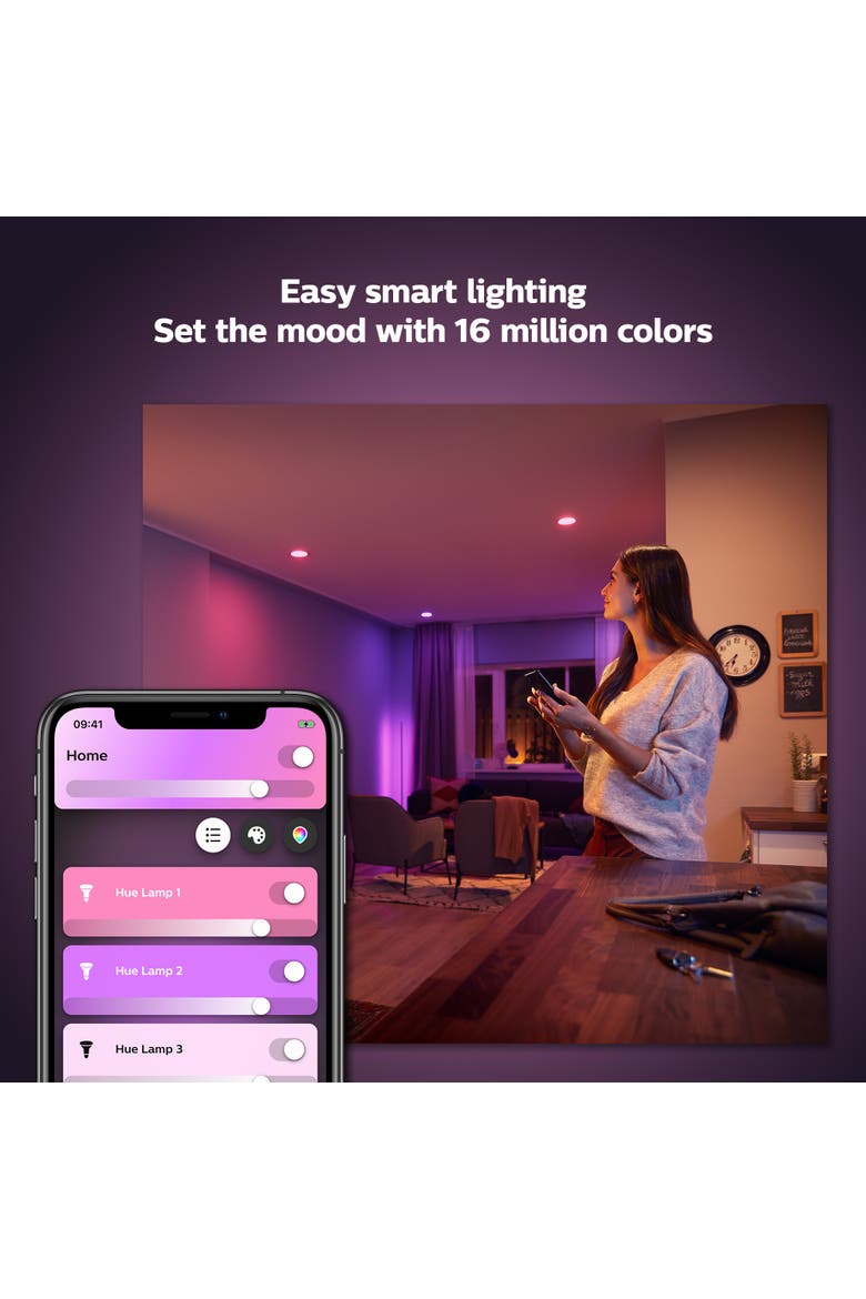 White Color Ambiance BR30 E26 Smart Light Bulbs 2-Pack, Alternate, color, None