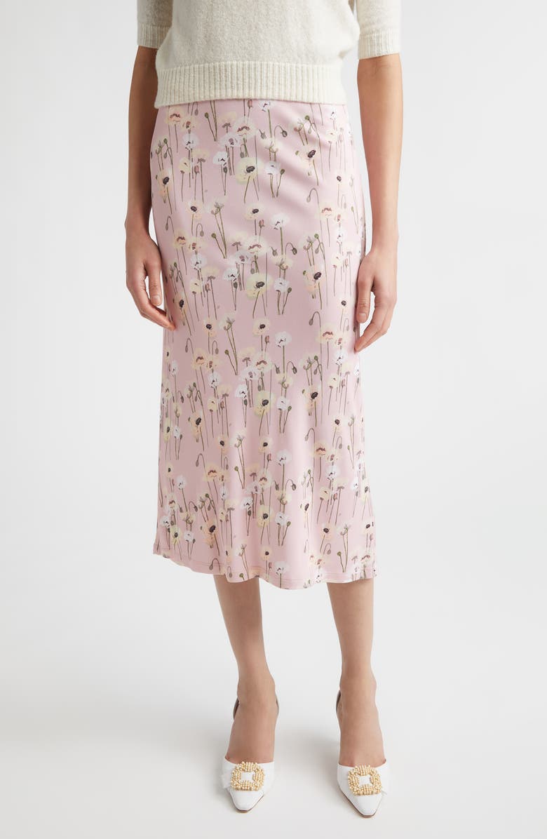 BERNADETTE Robbie Floral Midi Skirt, Main, color, Smaller Poppies