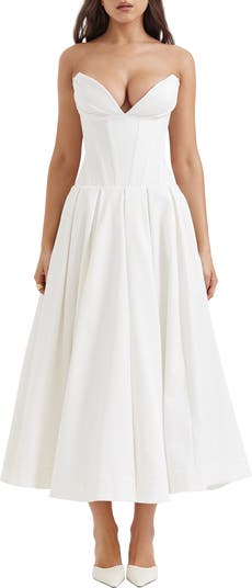 Lady Strapless Midi Dress