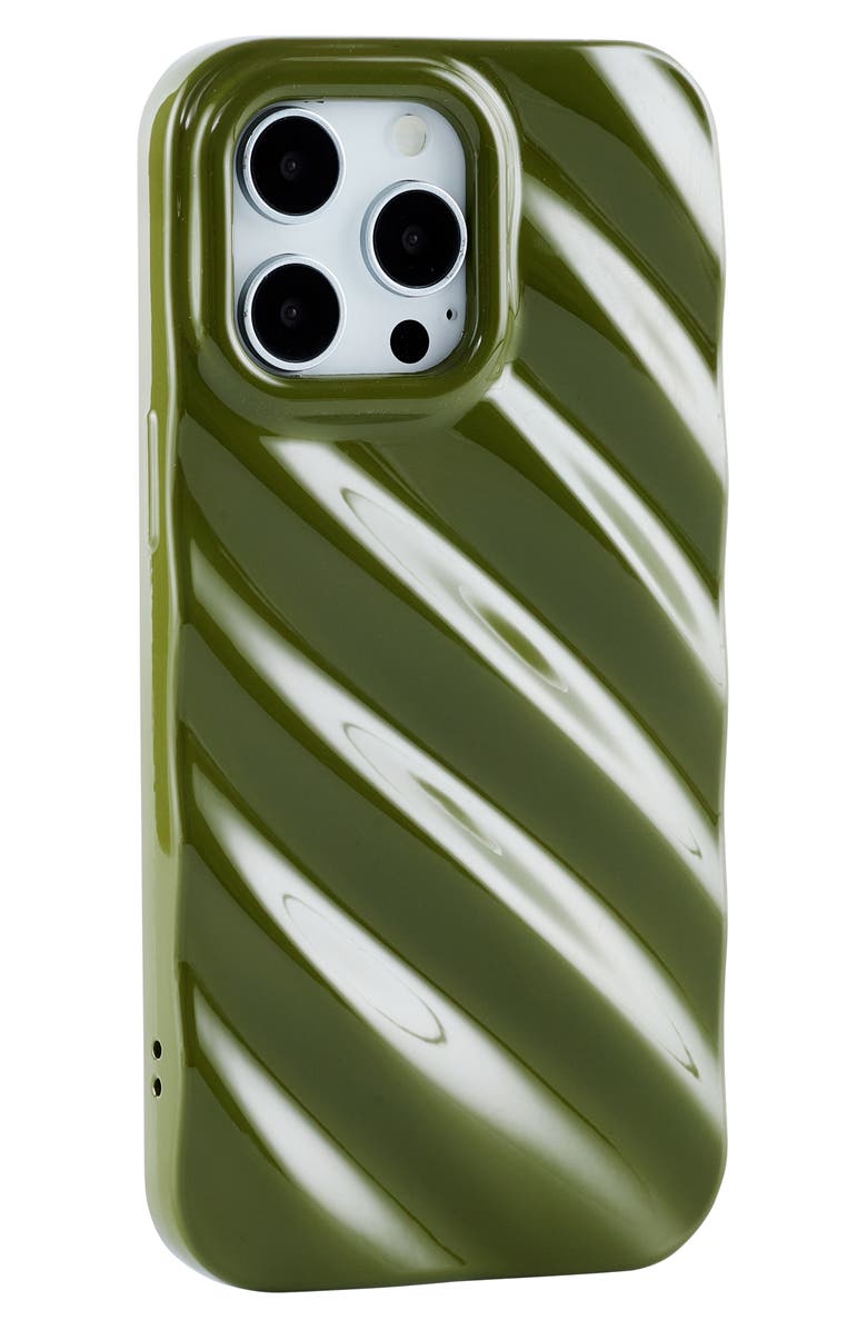 Auramma Silk Look Green iPhone 14 Pro Case, Alternate, color, Green