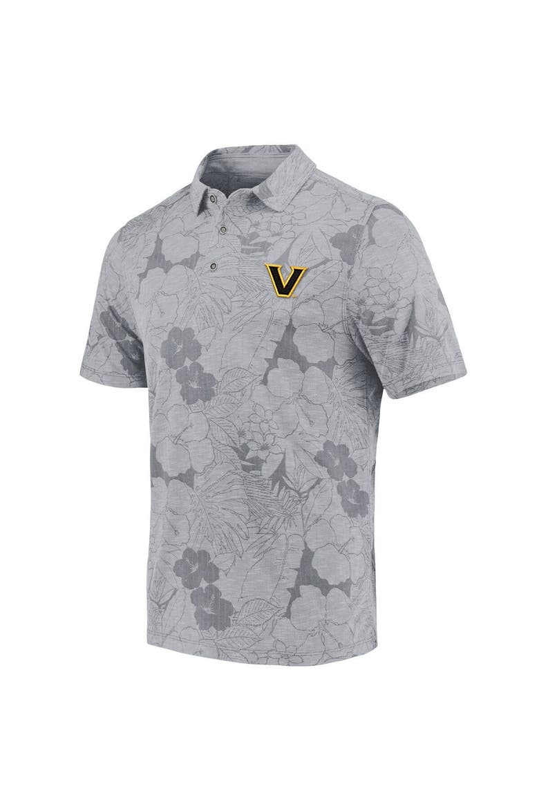 Men's Tommy Bahama Gray Vanderbilt Commodores Miramar Blooms Polo, Alternate, color, Gray