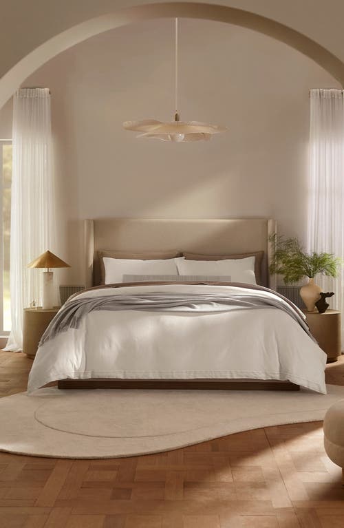 Boll & Branch Signature Ladder Stitch Duvet Cover & Shams Set In White/white