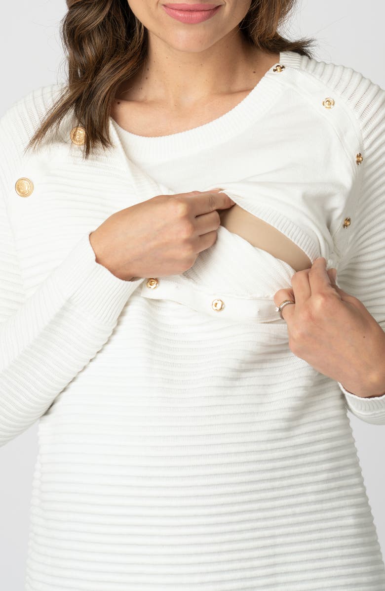 Seraphine Ripple Maternity/Nursing Sweater, Alternate, color, 