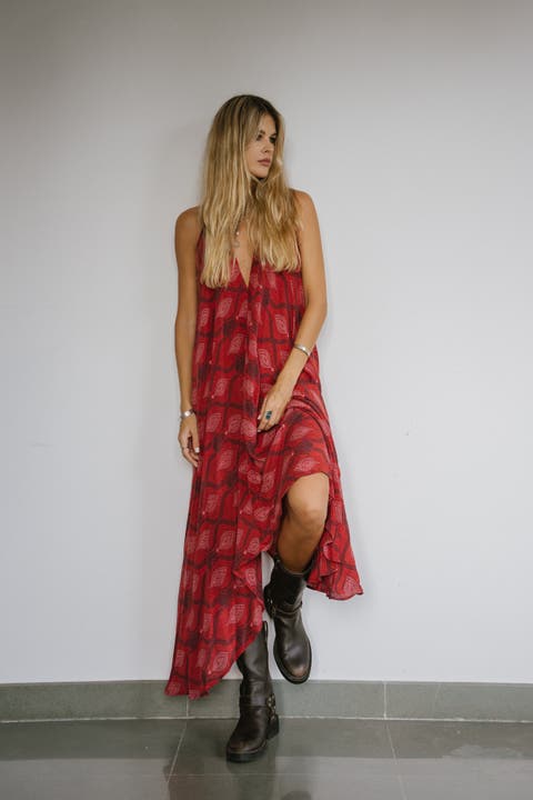 Classic Silk Dress Firecracker