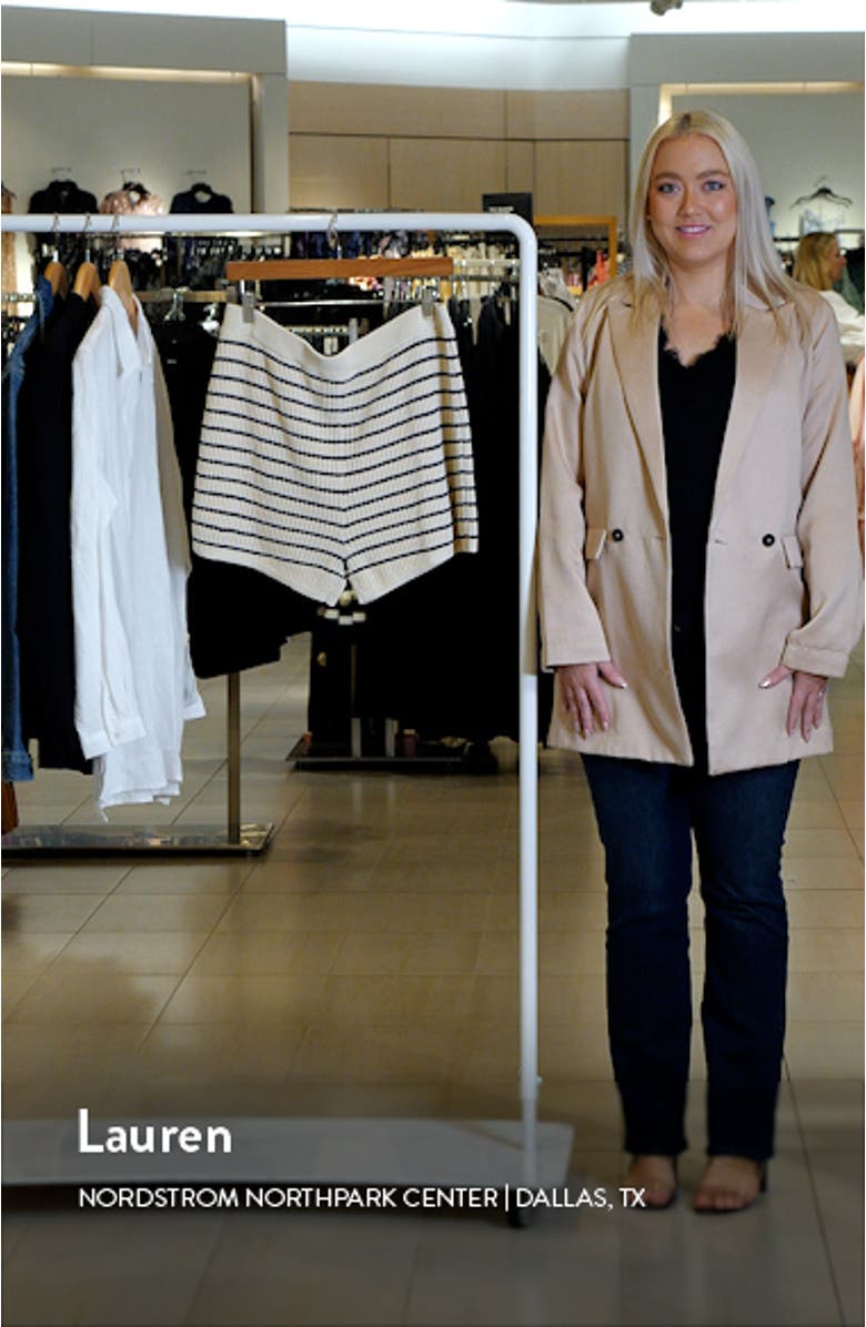 Viola Stripe Sweater Knit Shorts, sales video thumbnail