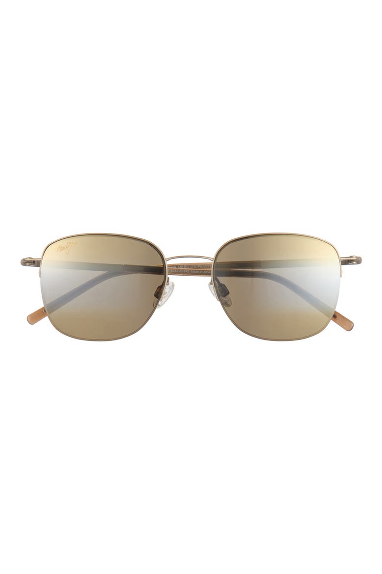 Polarized Square Sunglasses, Main, color, GOLD GOLD BRONZE
