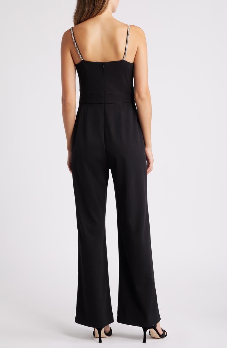 Eliza J Bow Embellished Strap Jumpsuit, Alternate, color,