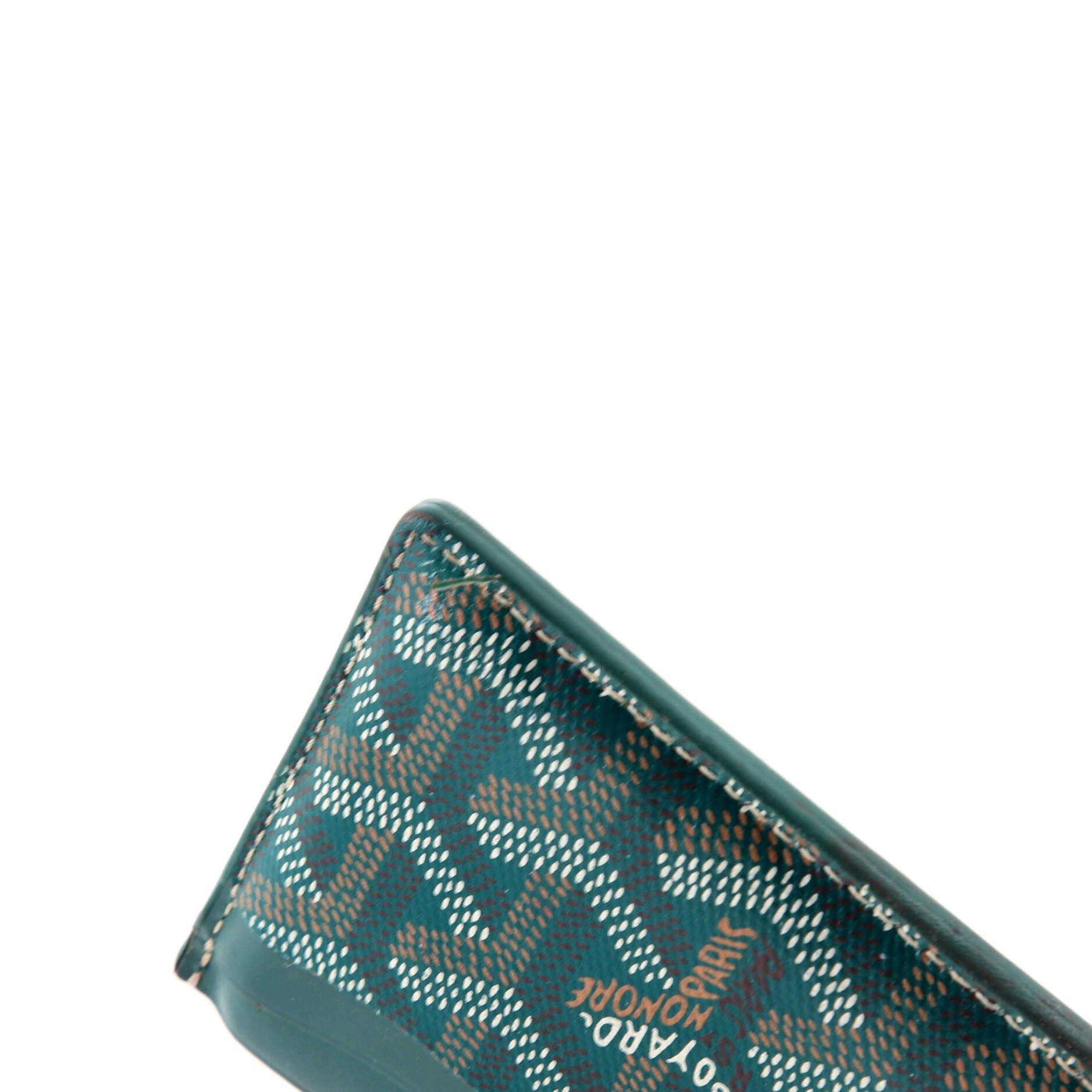 Pre-Owned Goyard Saint Sulpice Card Holder Coated Canvas, Alternate, color, Green