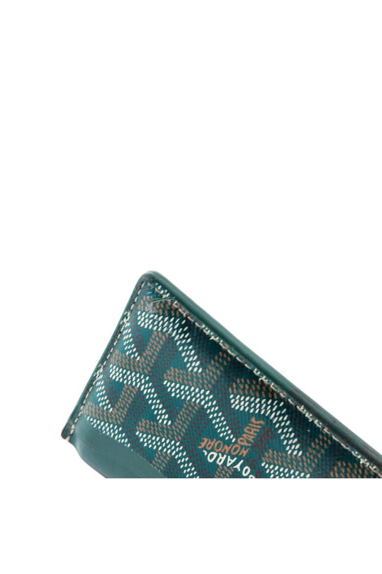 Saint Sulpice Card Holder Coated Canvas, Alternate, color, Green
