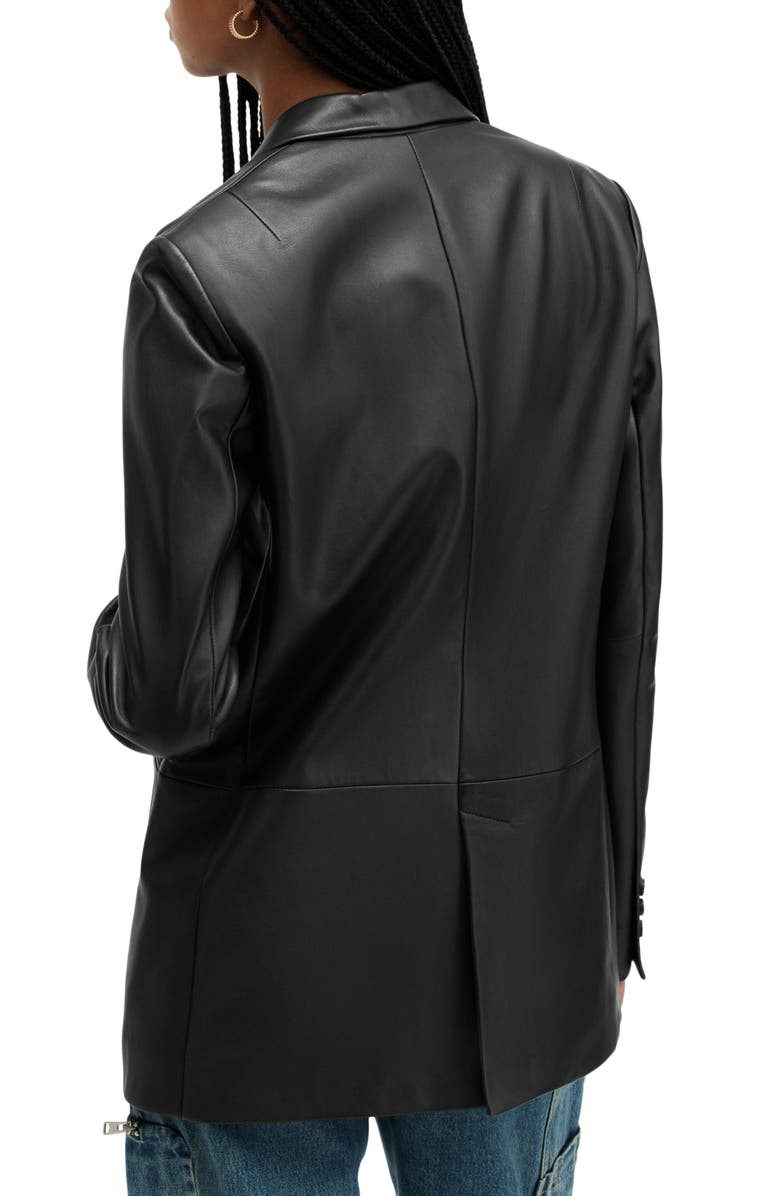 AllSaints Deri Leather Blazer, Alternate, color, 