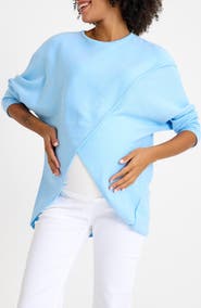 Accouchée Let Loose Crossover Long Sleeve Maternity/Nursing Knit Top