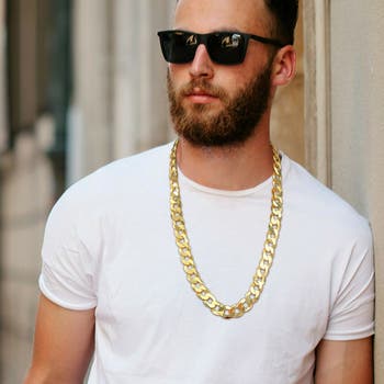 Men's Flat Curb Chain Necklace