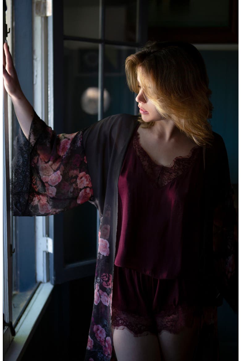 Rose Noir Duster, Alternate, color, ROSE NOIR PRINT-GREY