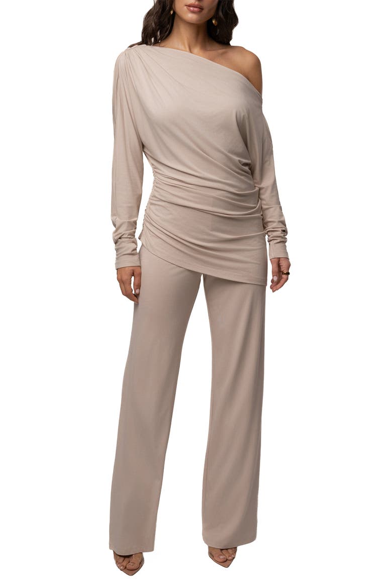 Winter Soirée Pant Set, Alternate, color, Stone