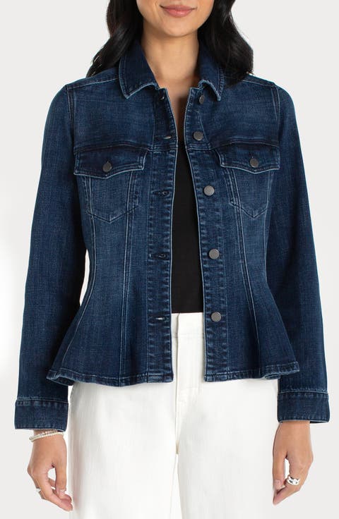 Fit & Flare Denim Trucker Jacket (Regular & Petite)