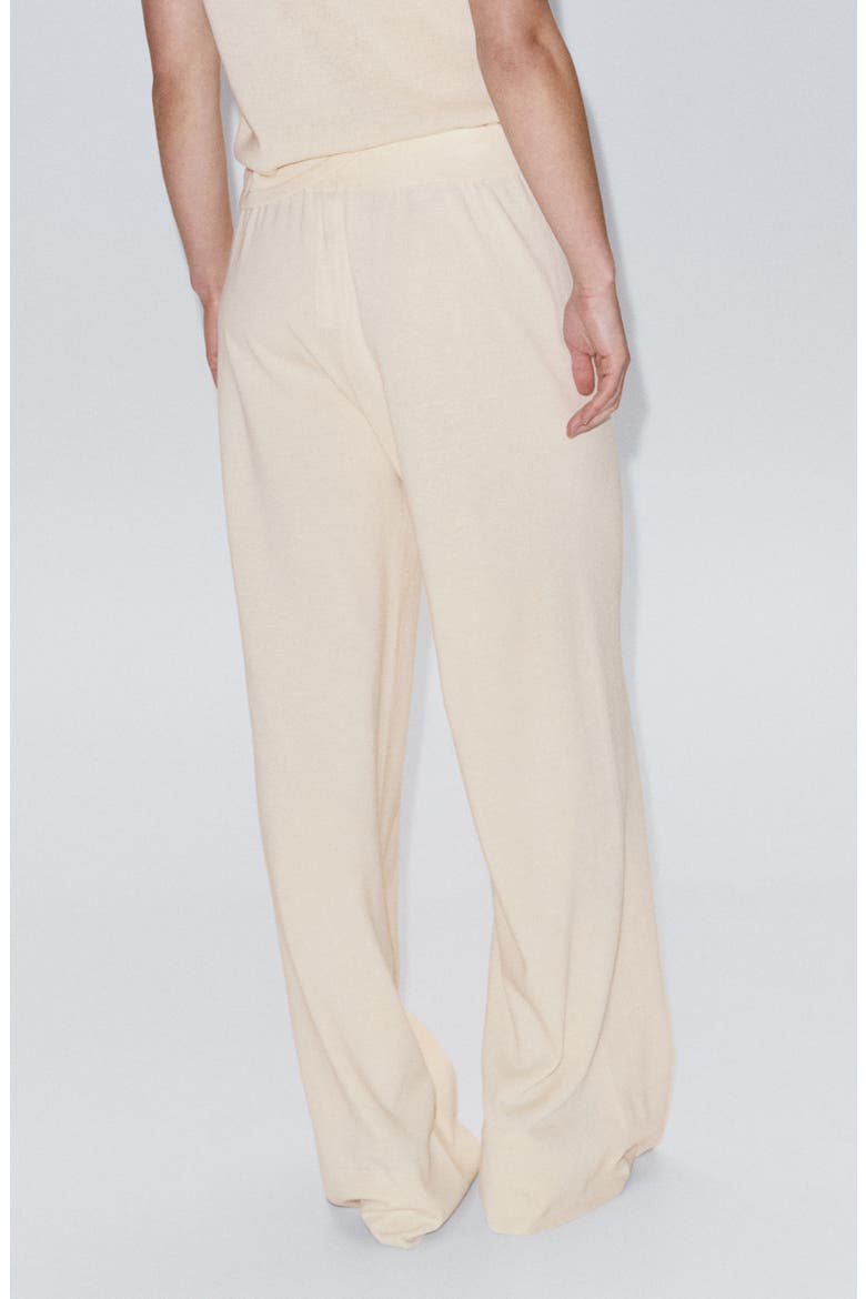 Elastic Waist Straight Leg Pants, Alternate, color, SAND