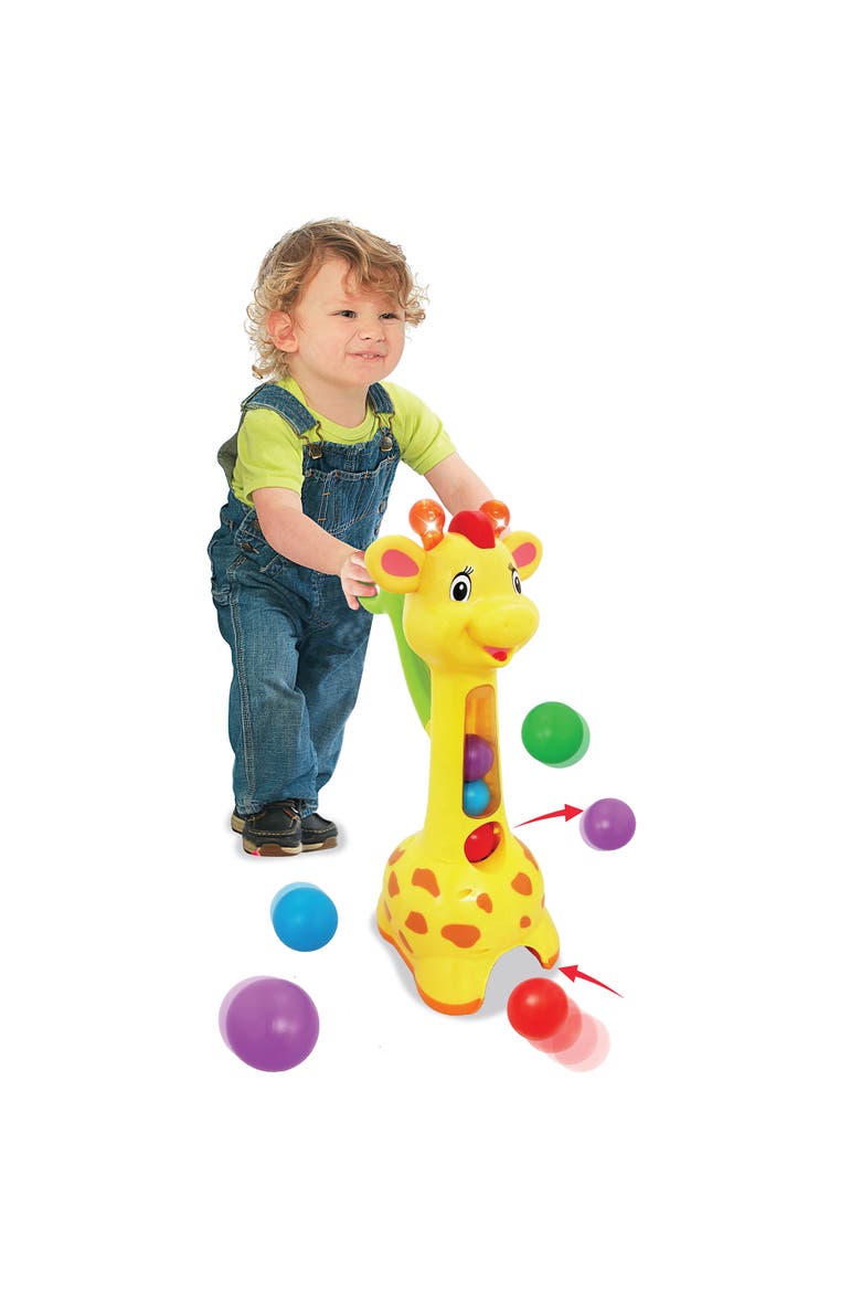 Pick n' Pop Giraffe Interactive Toy Walker, Alternate, color, Yellow