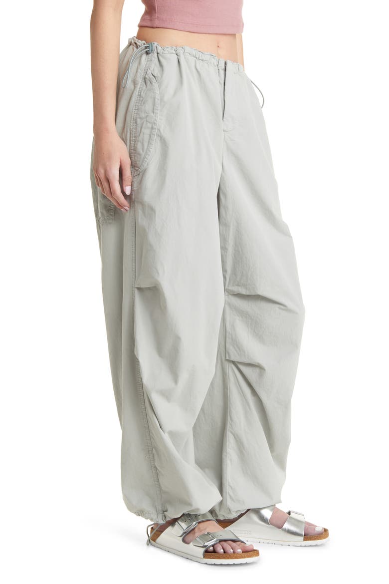 Baggy Cotton Parachute Pants, Alternate, color, SLATE GREY
