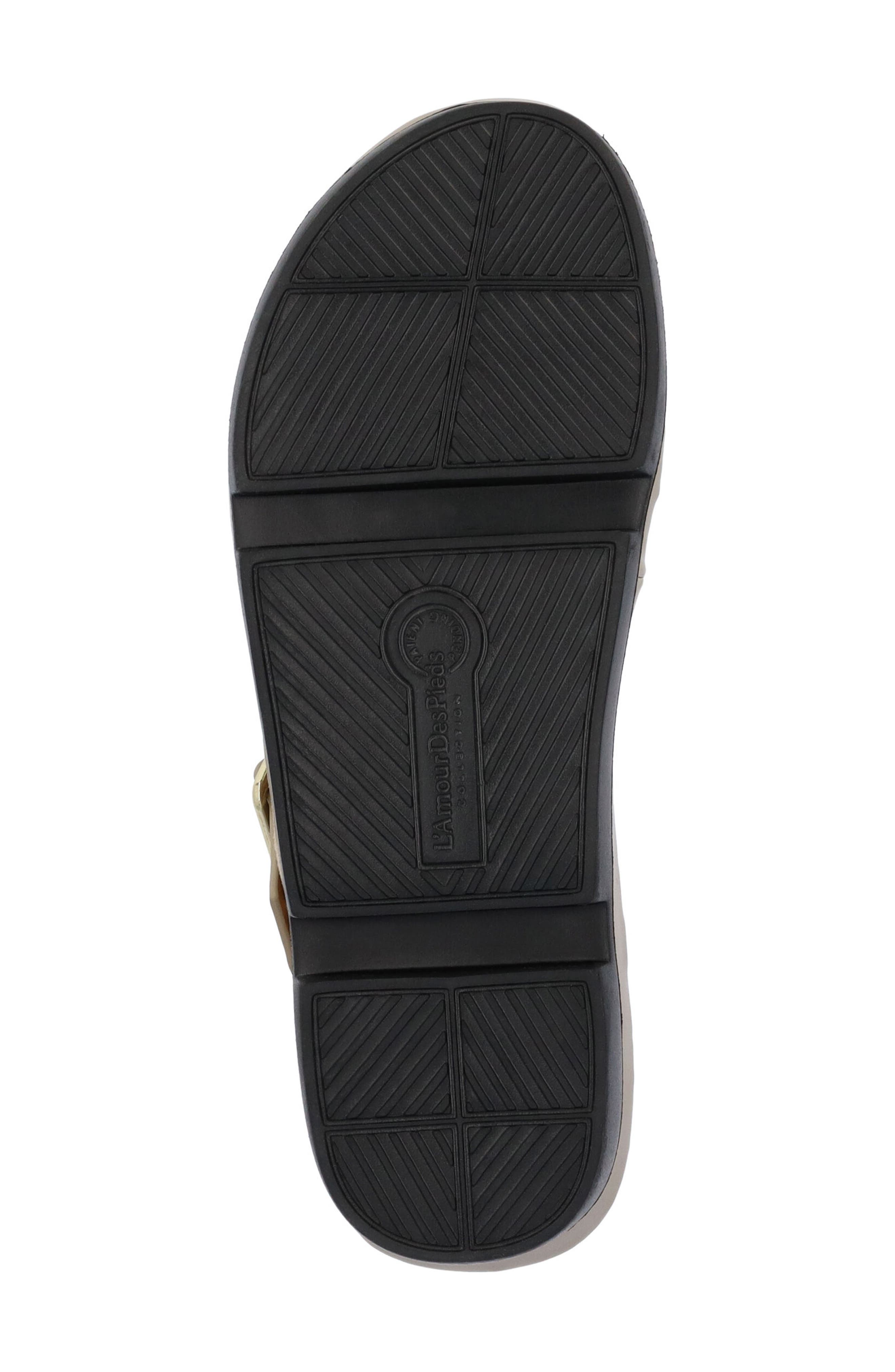 L
Amour des Pieds Alanza Platform Slide Sandal, Alternate, color, Taupe