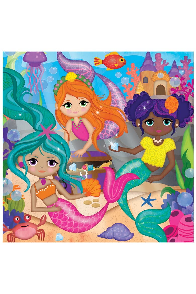 Mermaids 48 Piece Value Puzzle, Alternate, color, Multicolor