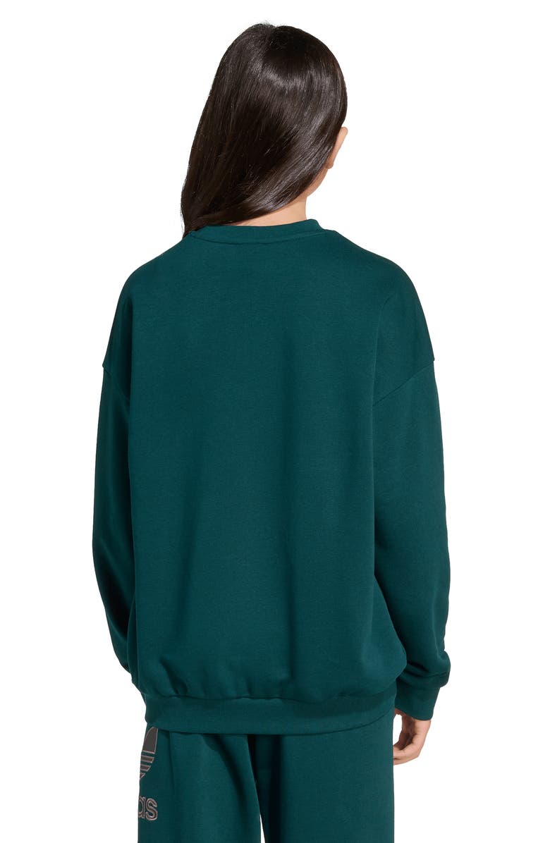 adidas Kids' Trefoil Crewneck Sweatshirt, Alternate, color, Aurora Ivy