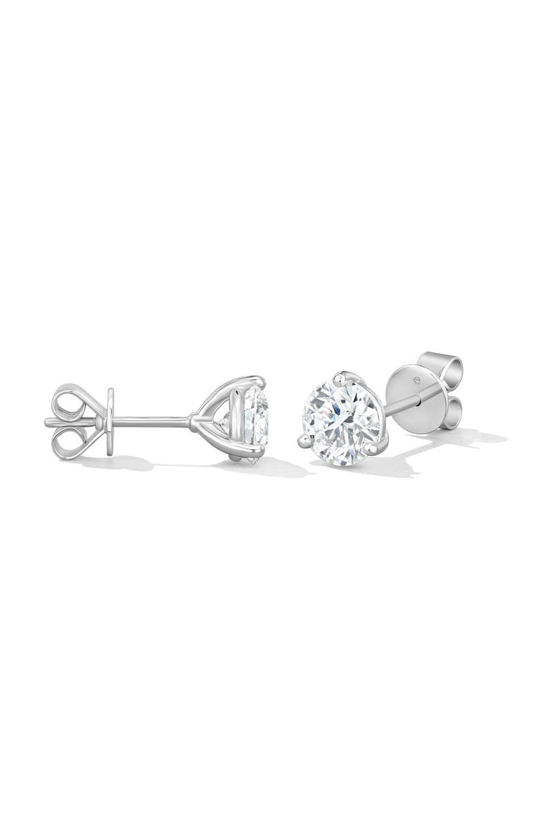 HEARTS ON FIRE Diamond Stud Earrings, Alternate, color, 18K White Gold