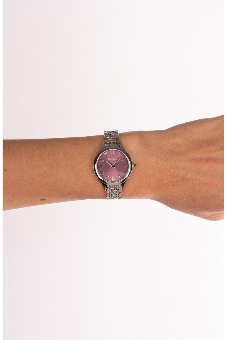 Beleganza Bracelet Watch, 32mm, Alternate, color, PURPLE STAINLESS STEEL