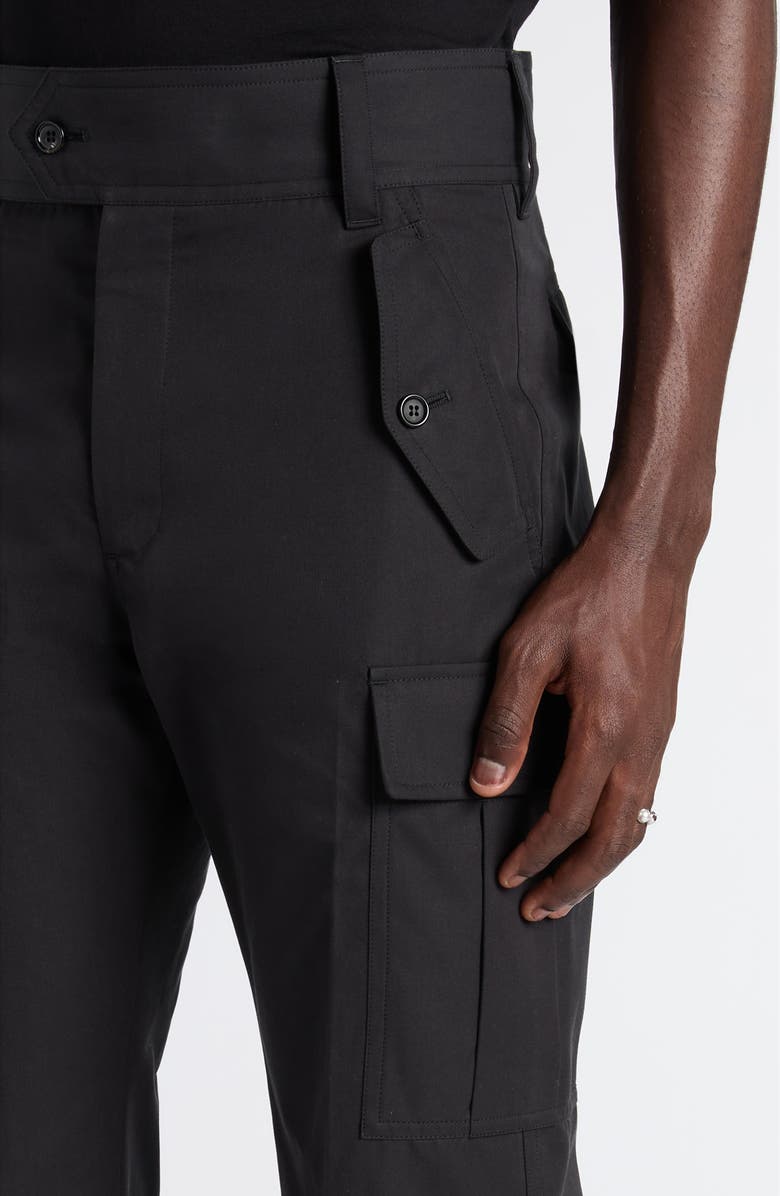 McQueen Straight Leg Cargo Pants, Alternate, color, Black