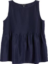Eileen Fisher Pleated Silk Sleeveless Top