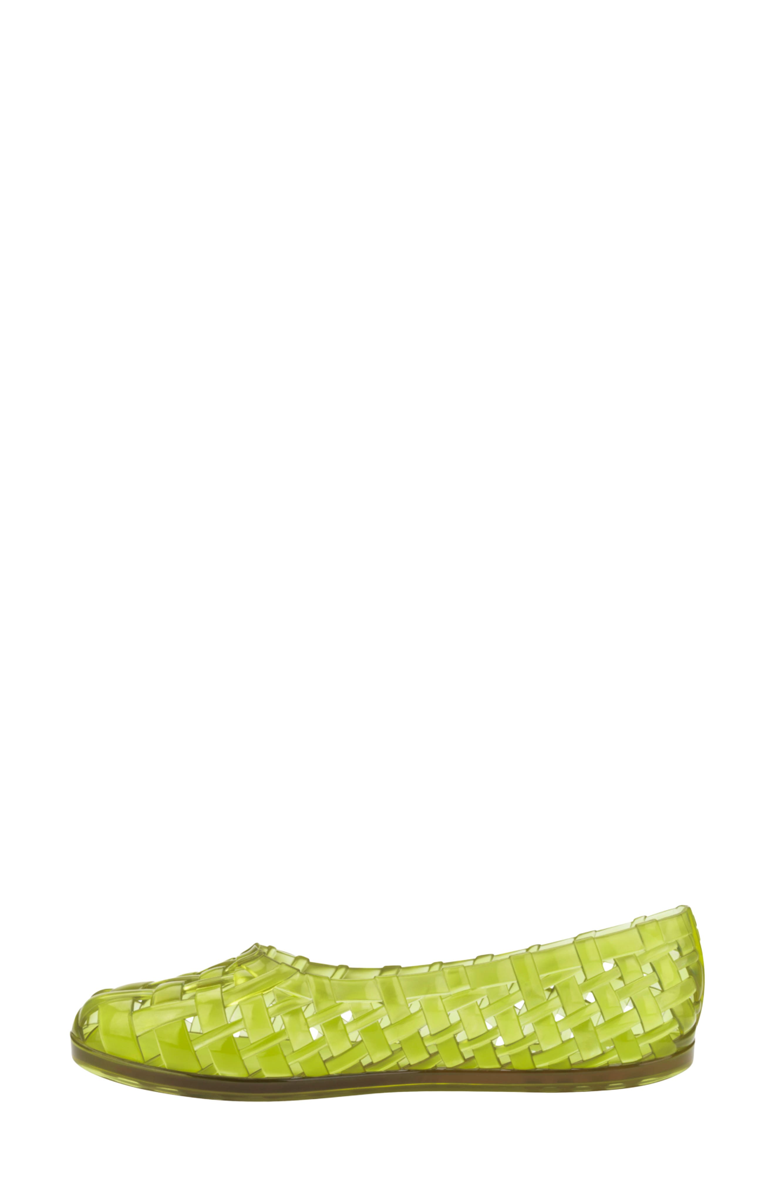 Possession Water Resistant Jelly Ballet Flat, Alternate, color, GREEN