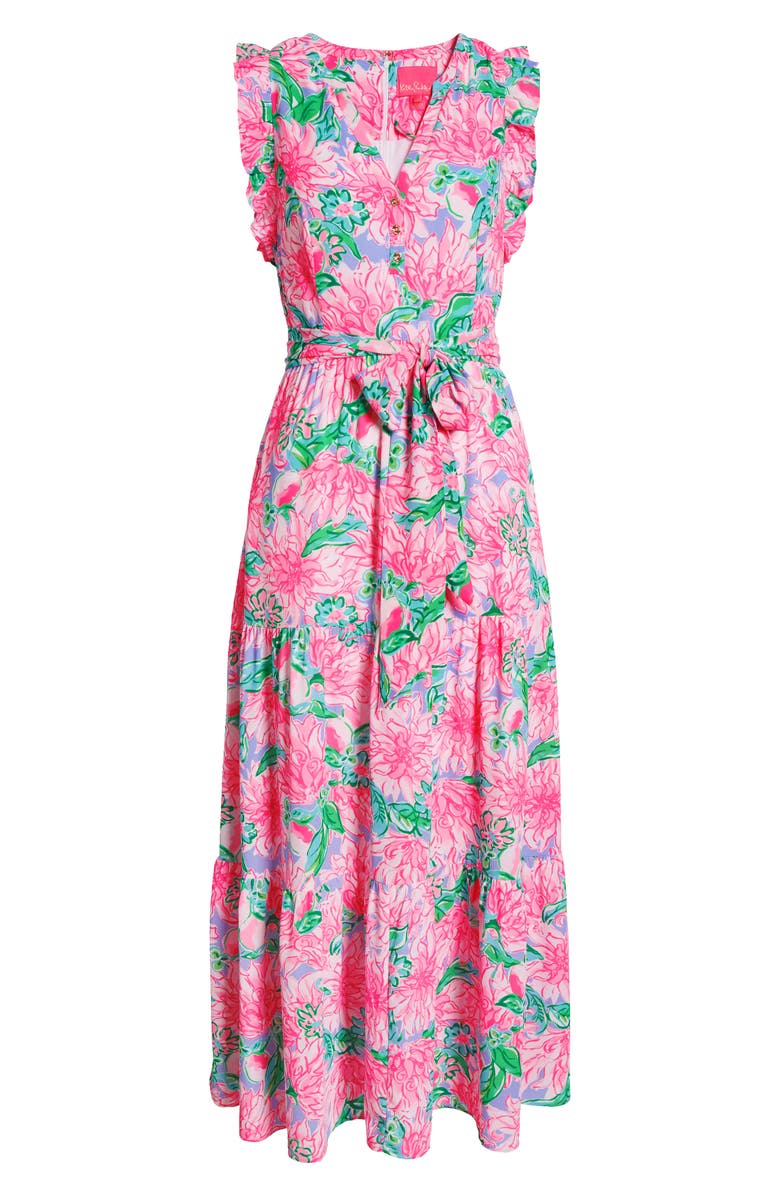Lilly Pulitzer<sup>®</sup> Destini Tie Waist Maxi Dress, Alternate, color, 