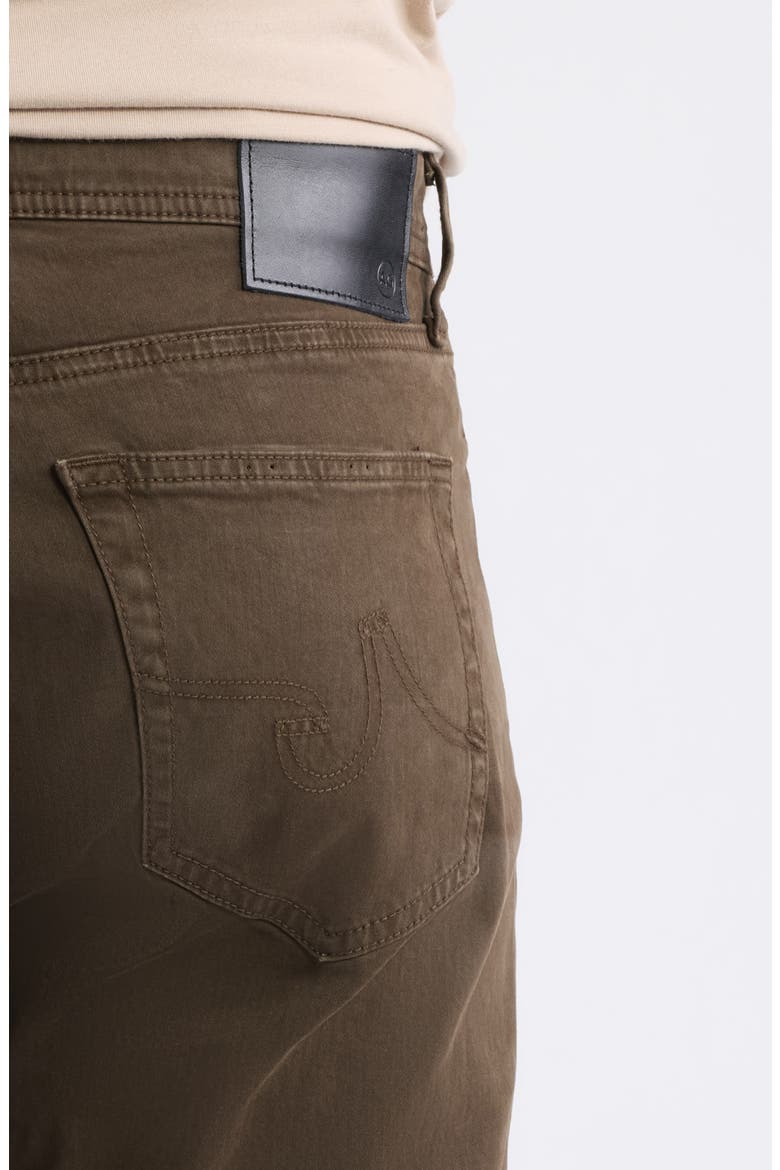 Tellis Sueded Stretch Sateen Slim Leg Pants (Nordstrom Exclusive), Alternate, color, SULFUR BURNT UMBER