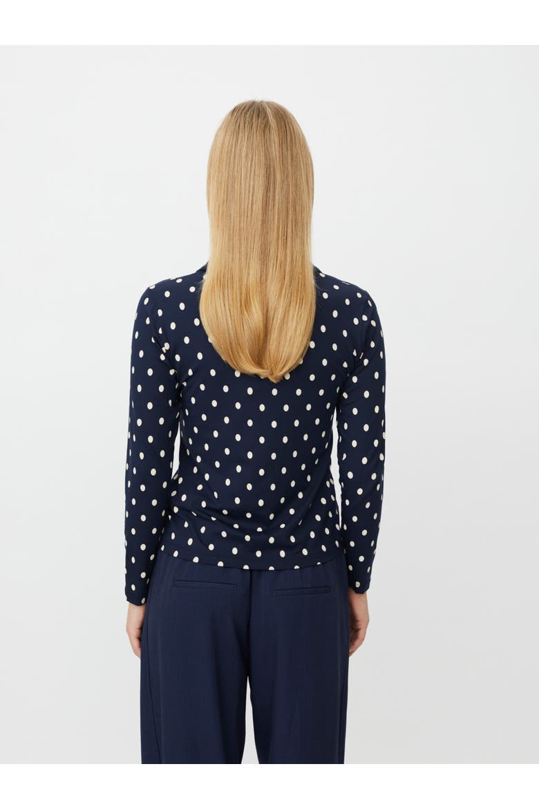 MaIviona Polka Dot Shirt, Alternate, color, Navy Blazer