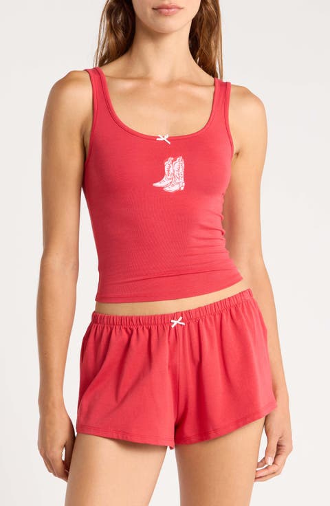 Tank Top & Shorts Pajama Set