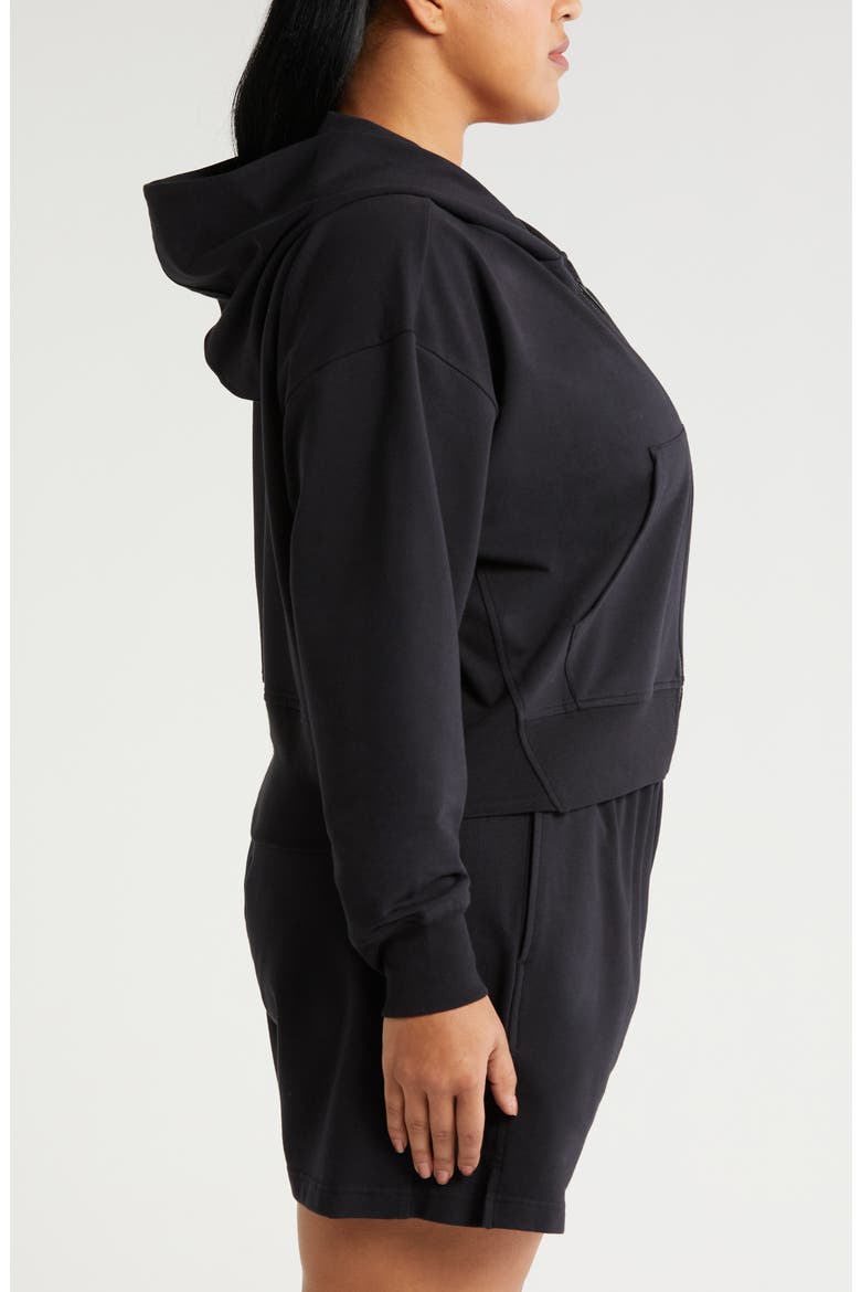 Swoop Full Zip Hoodie, Alternate, color, BLACK